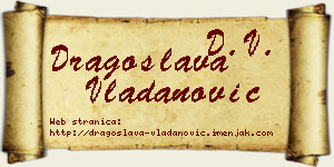 Dragoslava Vladanović vizit kartica